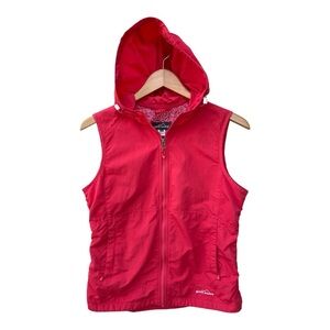 Eddie Bauer Zip Hooded Vest Woman's Med